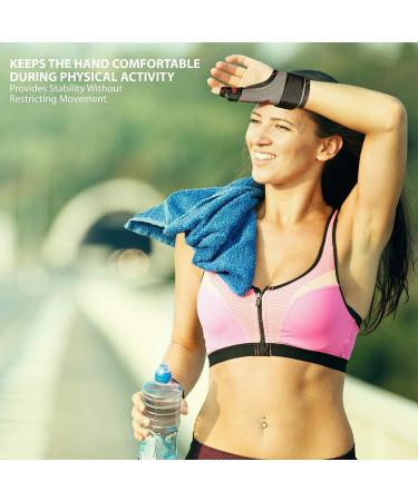 ORTONYX Thumb Immobilizer Brace Thumb Spica Support Splint - Arthritis Pain Relief - Left/Right Hand Small/Medium - Grey/Red - Buy Online on GoSupps.com