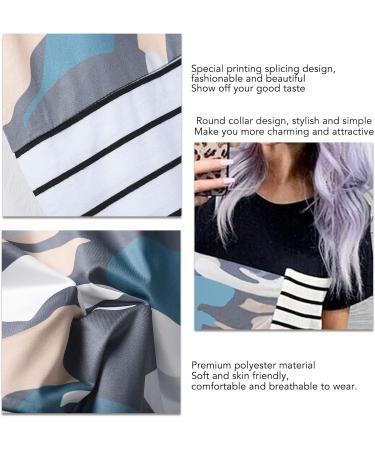 Summer Womens T-Shirt Pocket Loose Cut Female Short Sleeve Top Breathable for Dating Camouflage Medium - Buy Online on GoSupps.com