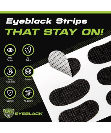 15 Pairs Breathable Eye Strips | Peel & Stick Athletic Eyeblack for Game Day | No Mess Stays On | Green Camo for Baseball Football Softball Lacrosse - Buy Online on GoSupps.com
