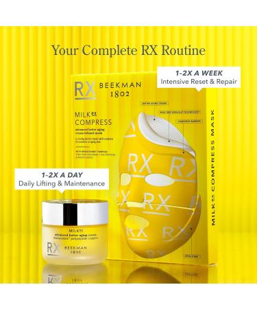 Beekman 1802 Milk RX Advanced Better Aging Skincare Bundle Face Cream & Sheet Mask Helps Support Firm-Looking Skin Fragrance Free - Buy Online on GoSupps.com