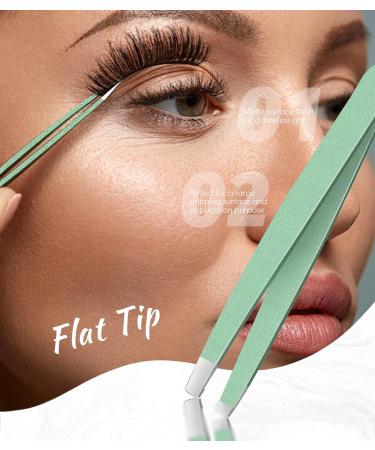 Sonnorel Precision Tweezers Set - Piece of 3 Colorful Professional Tweezers - Handy Carry Pouch - Superior Stainless Steel Tweezer Set - Splinters Eyebrows Face or Ingrown Hair - Buy Online on GoSupps.com
