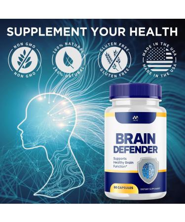 (3 Pack) Brain Defender Capsules Official Brain Defender Supplement with All Natural Ingredients Braindefender Advanced Nootroptic with Max Strength Vitamins for Health and Wellness (180 Capsules) - Buy Online on GoSupps.com
