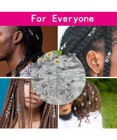 XCSJ 28-Piece Dreadlocks Jewelry Set | Adjustable Metal Cuffs & Pearls Hair Clips | Unique Accessories for Men & Women | Silver Dreadlocks Decoration - Buy Online on GoSupps.com