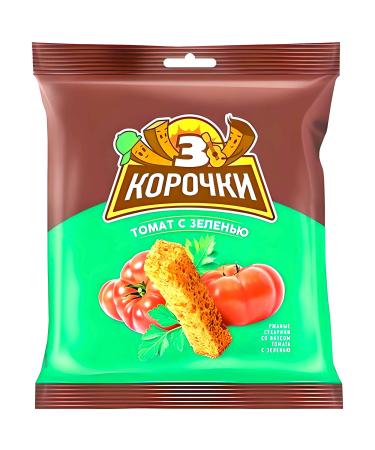 OFMARKT Korochki Tomato and Herb Croutons 10 x 40 g Pack of 10