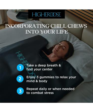 HigherDOSE CHILL Chews - Adaptogen Magnesium Citrate Gummies with Reishi, Lion's Mane, L-Theanine & Ashwagandha - 90 Stress Relief Gummies - Buy Online on GoSupps.com