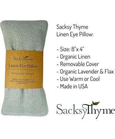 SacksyThyme Organic Lavender Eye Pillow - Yoga & Stress Relief - Made in USA - Microwave Heating Pad & Cool Compress - Buy Online on GoSupps.com