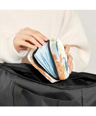 Shop Women's Boho Sea Turtle Storage Pocket Holder | Portable Period Kit & Feminine Product Bag - Buy Online on GoSupps.com