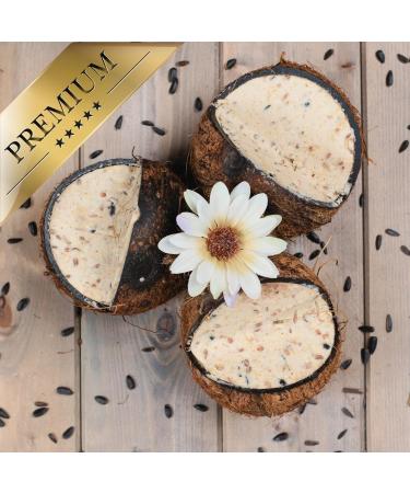 Lyra PET Coconut Filled Bird Feed | 3x4 Energy-Rich V-Cut | Nutrient-Dense All-Year Fat Feed - Buy Online on GoSupps.com