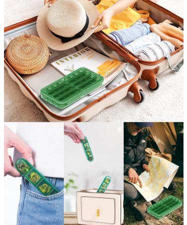 Monthly Pill Organizer - 30 Day Pill Box Once a Day Medicine Holder for Vitamins - Green Pill Case - Buy Online on GoSupps.com
