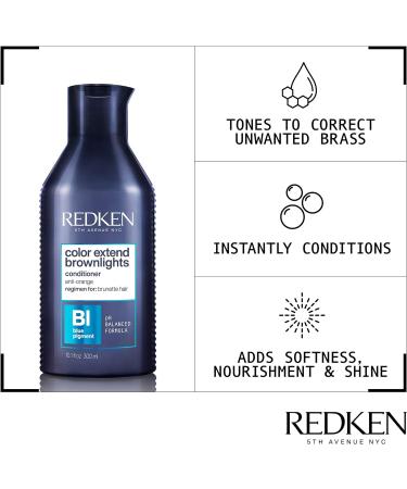 Redken Color Extend Brownlights Blue Conditioner for Natural & Color-Treated Brunettes - New Look - Buy Online on GoSupps.com