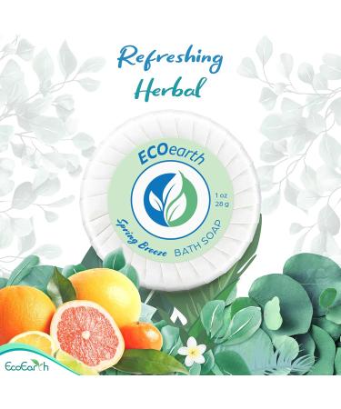 EcoEarth Round Soap Bars 2in1 Shampoo & Conditioner Set - 100 Eco-Friendly Hotel Toiletries (Spring Breeze 2 pcs - Buy Online on GoSupps.com