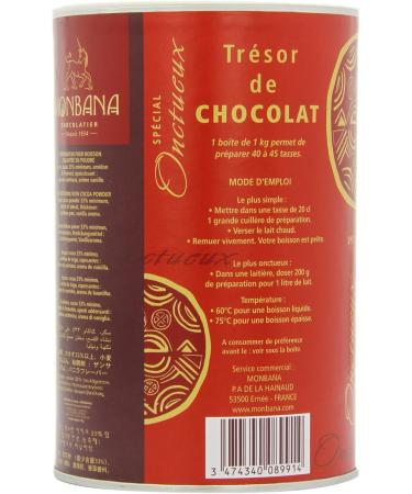 Monbana Tresor De Chocolate Bte 1 kg Box (Pack of 2) - Buy Online on GoSupps.com