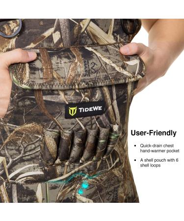 TIDEWE Chest Waders for Men Realtree MAX5 Camo 800G Insulated Waterproof Neoprene Bootfoot Wader 11 - Buy Online on GoSupps.com