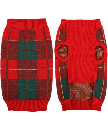 Katzinst Christmas Dog Sweater for Small Dogs | Fleece Sweaters for French Bulldogs Dachshunds Chihuahuas & Yorkies - Festive Red & Green Designs - Buy Online on GoSupps.com