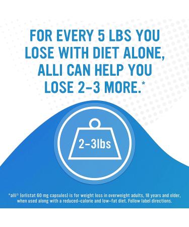 Alli Diet Weight Loss Supplement 60mg Capsules - 170 Count (1 Pack) - Buy Online on GoSupps.com