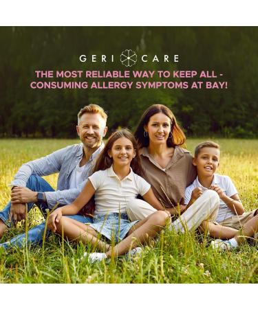 GeriCare Geri-Dryl Diphenhydramine HCI Solution - Antihistamine Liquid Multi-Symptom Allergy Relief Formula - Relieves Sneezing Runny Nose Watery Itchy Eyes & Throat 16 FL OZ (Pack of 1) Red 16 Fl Oz (Pack of 1) Liquid - Buy Online on GoSupps.com