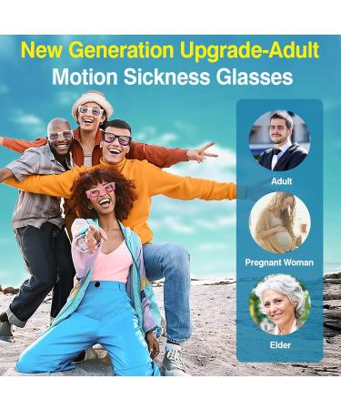 Hion Adult Anti-Motion Sickness Smart Glasses - Ultra-Light Portable Nausea Relief for Travel Carsickness Airsickness & Seasickness (A01-Pink - Buy Online on GoSupps.com