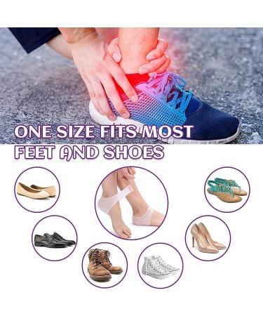 Silicone Heel Protector and Cushion Set for Plantar Fasciitis, Blister, Heel Pain Relief - 4 Gel Heel Pads for Achilles Tendinitis - Men & Women - 2 Pairs (White & Natural) - Buy Online on GoSupps.com