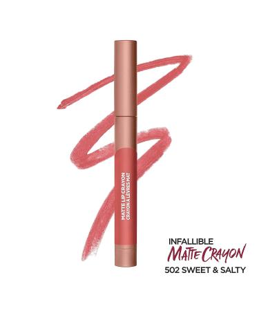 L'Oreal Paris Infallible Matte Lip Crayon - Sweet and Salty | 1 Count (Pack of 1) - Buy Online on GoSupps.com