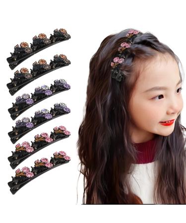 Braided Hair Clips for Women 5PCS Rsvelte Hair Clips Hair Accessories for Girls Tooth-Shaped Non-Slip Bangs Broken Hair Barrettes Double Bangs Hair Clips Braided Hairstyle Hairpin for Styling and Sectioning Headdress for...