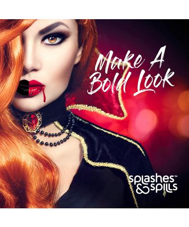 Vivid Black & Red Lipstick Combo - Bold Translucent Matte Finish - Splashes Spills Makeup - Midnight Black & Scarlet Red - Buy Online on GoSupps.com