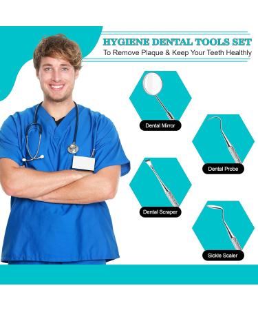 Dental Pick Set - Stainless Steel Teeth Cleaning Tools for Oral Care & Whitening - Buy Online on GoSupps.com