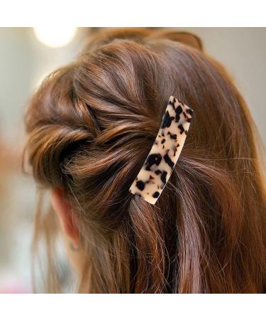 Premium French Hair Clips for Ladies - 2 Pack Large Automatic Clips in Ivory and Tortoise | Thick & Thin Hair Patent Pattern - Buy Online on GoSupps.com