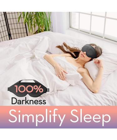 3D Sleep Mask - 100% Blackout Design for Women and Men | Comfortable & Breathable Eye Mask for Sleeping | Includes Travel Bag & Earplugs - Buy Online on GoSupps.com