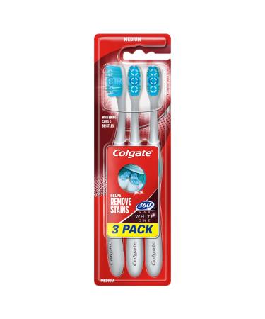 Colgate 360 Max White One Medium Toothbrush Pack of 3