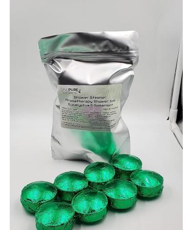 Eucalyptus Spearmint Aromatherapy Shower Bombs - 100% Natural Essential Oils - Transform Your Shower and Mood - 8 Count Pack - Buy Online on GoSupps.com