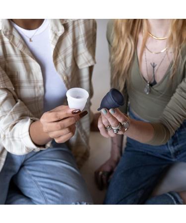 Pixie Soft Menstrual Cup - Most Comfortable Period Cups for Women with Tilted Cervix - Buy One We Give One - Includes Ebook Guide Flushable Wash Wipes Lube & Storage Bag - Tampon & Pad Alternative - Buy Online on GoSupps.com
