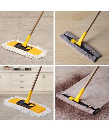Yocada Dust Mop Microfiber 57 Inch Telescopic Floor Mop with 3 Mop Pads - Wet & Dry Cleaning for Hardwood, Tile, Laminate - Gray - Buy Online on GoSupps.com