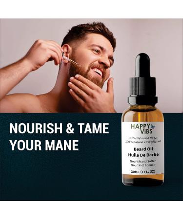 All-Natural Vegan Beard Oil Conditioner Serum - Nourish Soften & Shine Your Beard | 30ml International Shipping - Buy Online on GoSupps.com