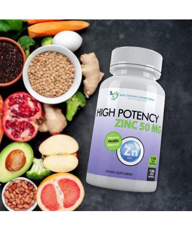 Zinc Picolinate 50mg Immune Support Supplement - 120 Veggie Capsules, High Potency Pure Zinc for Adults & Kids - Well-Absorbed Formula for Optimal Health - 120 Count - Buy Online on GoSupps.com