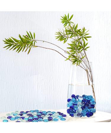FUTUREPLUSX 5Lb 500PCS Blue Mixed Color Flat Glass Marbles - Premium Decorative Gems for Vases, Table Scatter, and More - Buy Online on GoSupps.com
