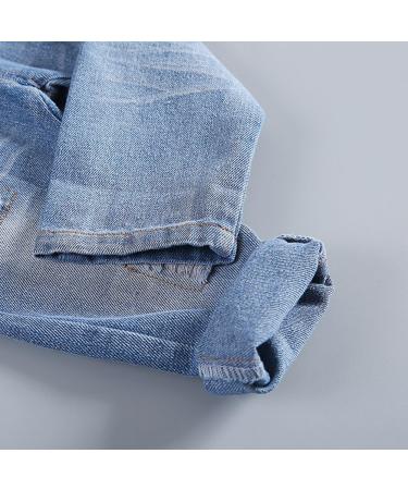 KIDSCOOL SPACE Baby & Little Boys/Girls Water Washed Ripped Denim Overalls 6-12 Months Blue-1947 - Buy Online on GoSupps.com