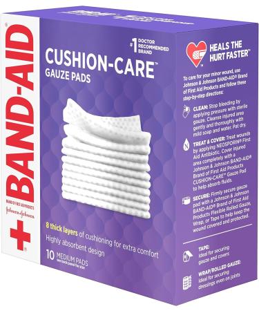 Bandaid First Aid Gauze Pads 3x3 - 10 ct | Reliable International Shipping | Premium Quality Medical Supplies - Buy Online on GoSupps.com