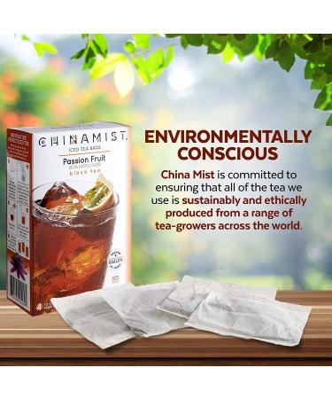 China Mist Passion Fruit Black Iced Tea Bags - 4 Count, Yields 1/2 Gallon Per Bag - Buy Online on GoSupps.com
