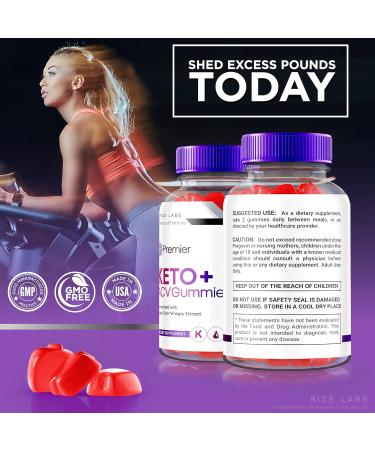 Premier Keto ACV Gummies (2 Pack) - 2000mg Advanced Weight Loss Supplement All-Natural Apple Cider Vinegar Official Formula Review - 120 Gummies Total - Buy Online on GoSupps.com