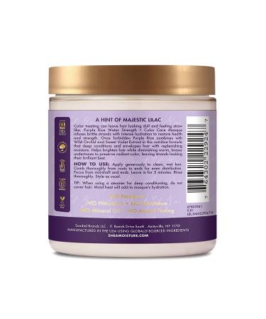 SheaMoisture Purple Rice Water Strength + Color Care Masque 8 oz | Nourish & Protect Color-Treated Hair - Buy Online on GoSupps.com