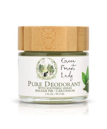 Pure Organic Deodorant for Women and Men Aluminum-Free Deodorant Paraben-Free Vegan Balsam Fir Cardamom Natural Stay Fresh All Day - 2 FL OZ/59.15 ML