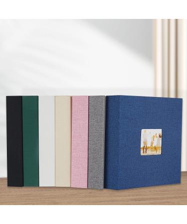 Miaikoe Photo Album 8x10 Clear Pages Pockets Linen Cover with Front Window Slide in Photo Album Holds 50 Vertical 8x10 Photos Picture Book for Anniversary Baby Family (Blue) 50 Pockets/1PK Blue - Buy Online on GoSupps.com