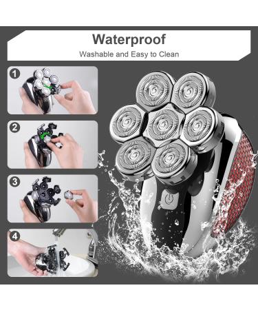 Ultimate 7D Head Shaver for Bald Men - 5 in 1 Waterproof Electric Shaving Kit with LED Display - Buy Online on GoSupps.com