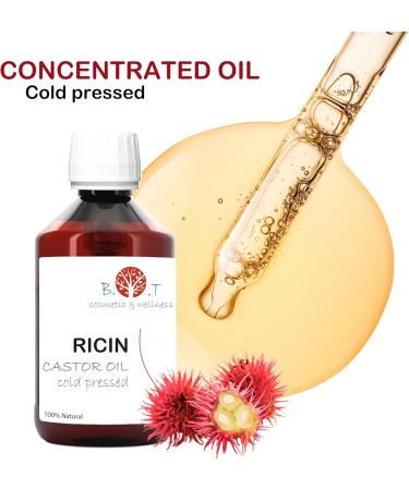 Pure Castor Oil Hair Growth Serum EyeLashes Grow Dry Hair Repair Oil Beard Growth Oil Scalp Oil Nail Health Organic Natural Cold Pressed Ricin Oil 250 ml - Buy Online on GoSupps.com