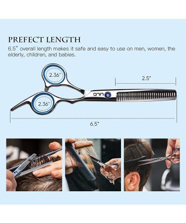 ULG Professional Hair Cutting Scissors Thinning Shears Kit - 6.5 inch Japanese Stainless Steel Salon Razor Edge Scissor for Barber Hairdressing Texturizing - Buy Online on GoSupps.com