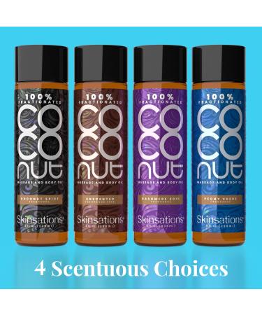 Skinsations Cashmere Soul Scented Body Oil | 100% Fractionated Coconut Oil | Hydrating Moisturizer for Men & Women | After Shower & Massage Oil - Buy Online on GoSupps.com