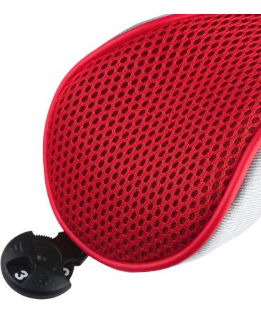 Andux 4pcs Long Neck Golf Hybrid Club Head Covers - Red CTMT-02 - Interchangeable Tags - Buy Online on GoSupps.com