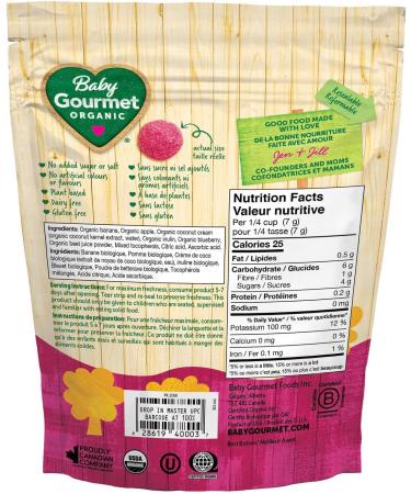 Baby Gourmet Organic Meltable Mushies Beetberry with Coconut Cream 23g - Buy Online on GoSupps.com