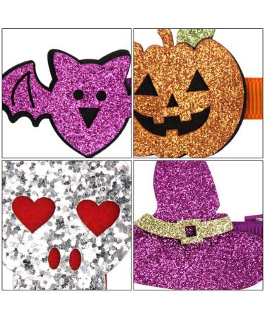 Minkissy 5PCS Halloween Hair Clips for Kids - Glitter Pumpkin & Bat Designs - Boutique Hair Accessories for Young Girls & Toddlers - Buy Online on GoSupps.com