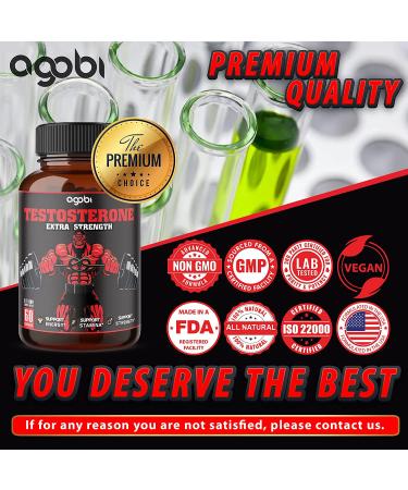 Men's Energy Support Supplement with Ashwagandha, Tribulus, Ginseng - 9200mg Equivalent - 60 Vegan Capsules - Buy Online on GoSupps.com